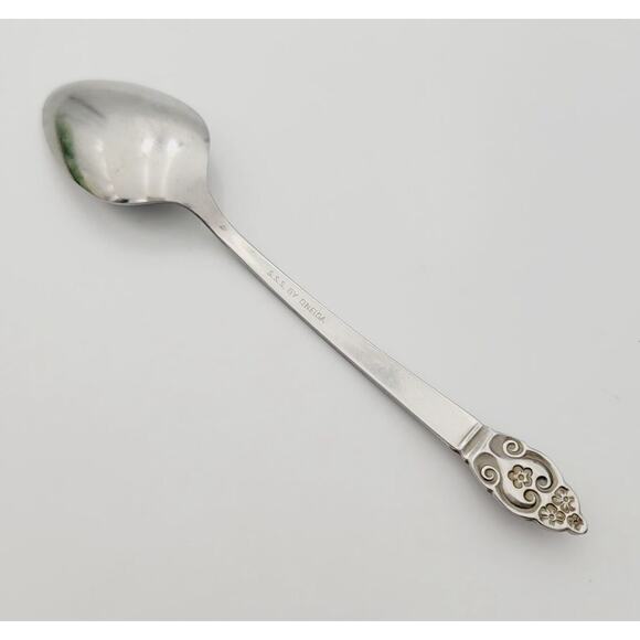 S.S.S. By ONEIDA U.S.A. ERIKA Pattern Teaspoon Accent Glossy Discontinued - Picture 2 of 7